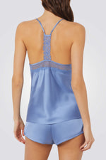 גופיית סאטן ETERNITE בצבע כחול