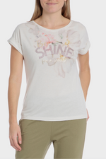 חולצת טי שירט קצרה מודפסת 