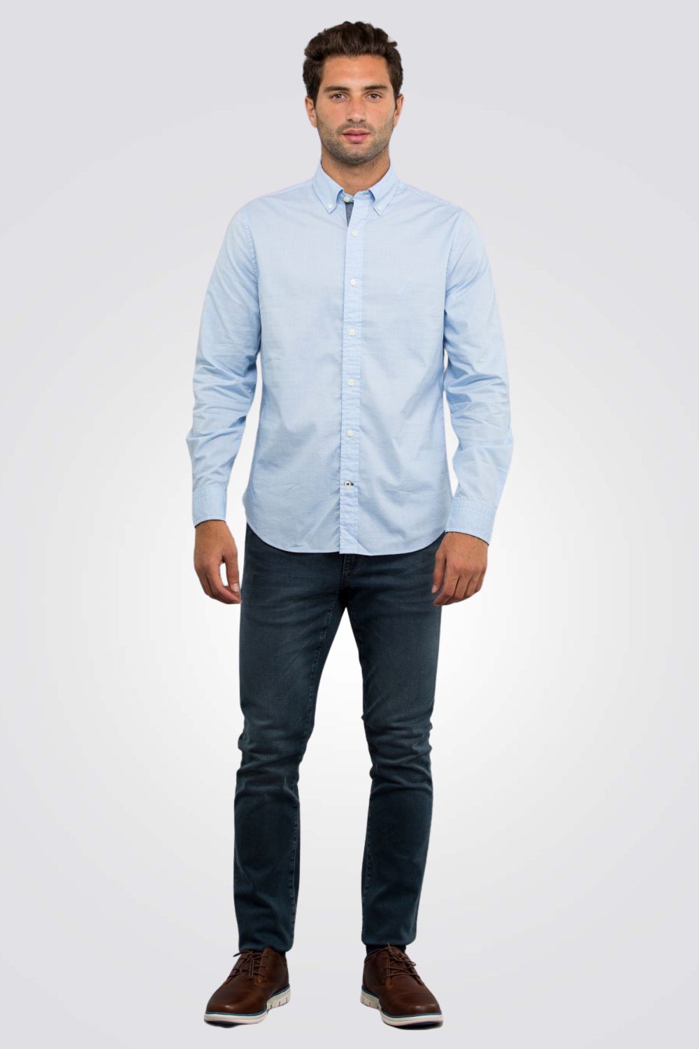  חולצה מכופתרת Tailored Fit תכלת לגברים | נאוטיקה