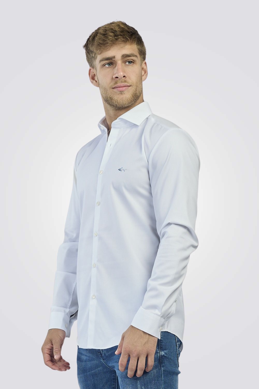 חולצה מכופתרת Slim fit לגברים | GREG NORMAN