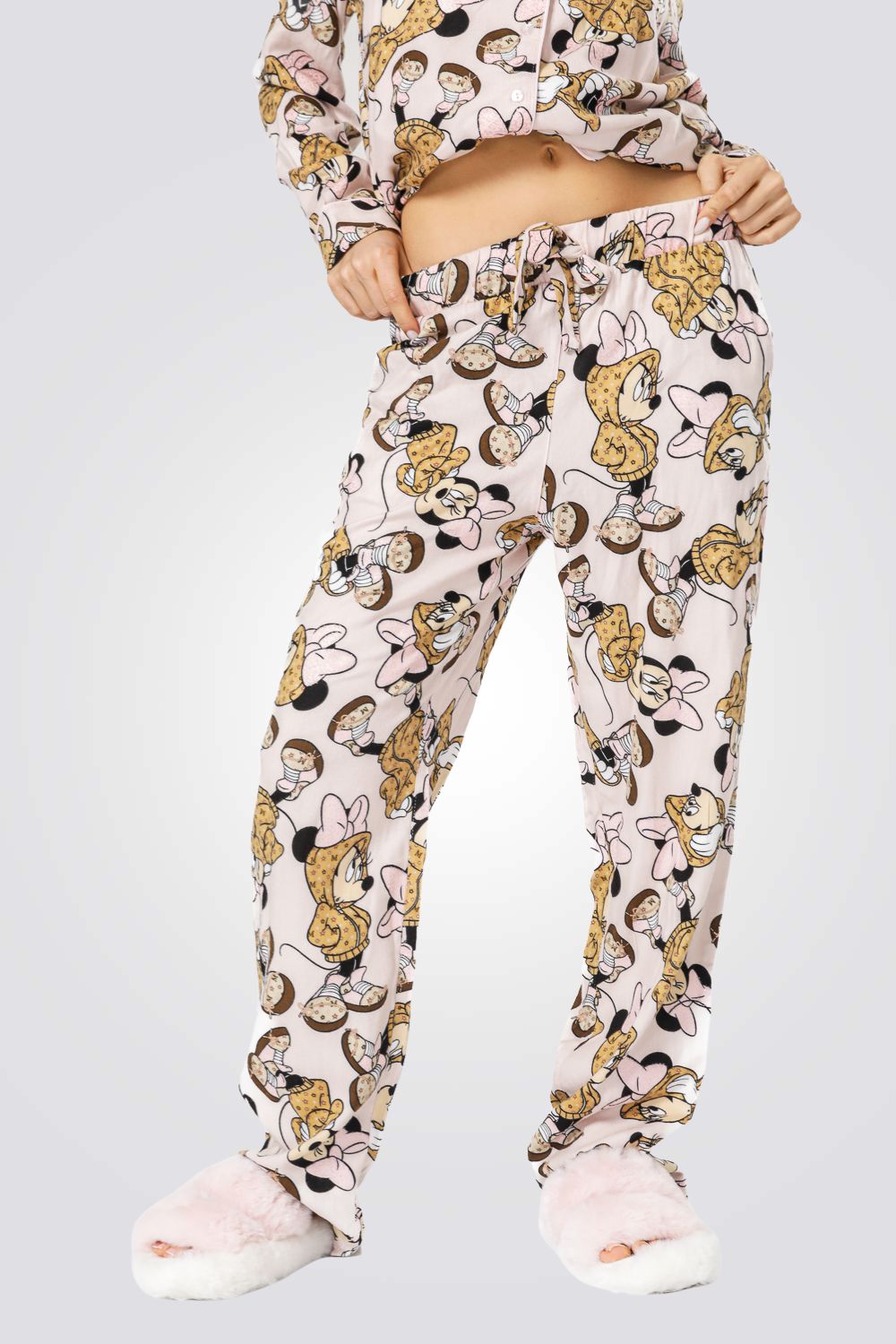 סט פיג’מה מכופתרת דקה  MINNIE