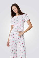 פיג'מה עם הדפס דובדבנים | איתם