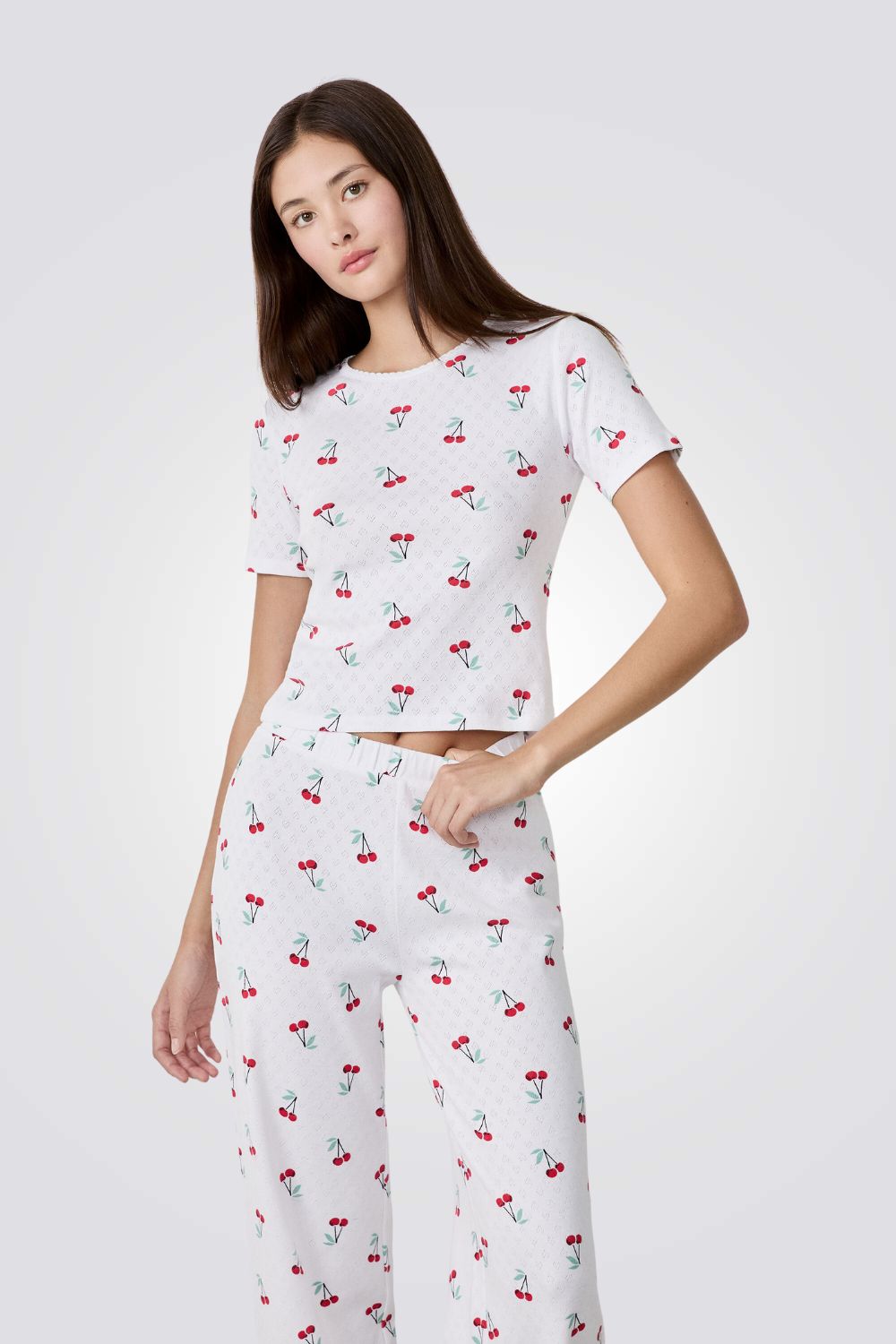 פיג'מה עם הדפס דובדבנים | איתם