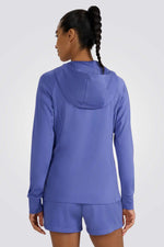 סווטשירט ספורטיבי עם רוכסן וקפוצ'ון לנשים | 4F