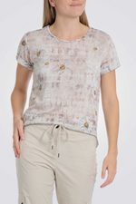 חולצת טי שירט בהדפס פרחים