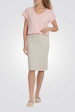 טישירט שרוולים עם עיטורים בצבע ורוד