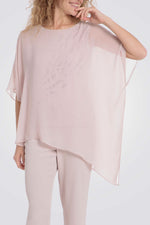 חולצה שוולי עטלף בצבע ורוד