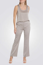 גופיית סאטן לנשים בצבע בז' 