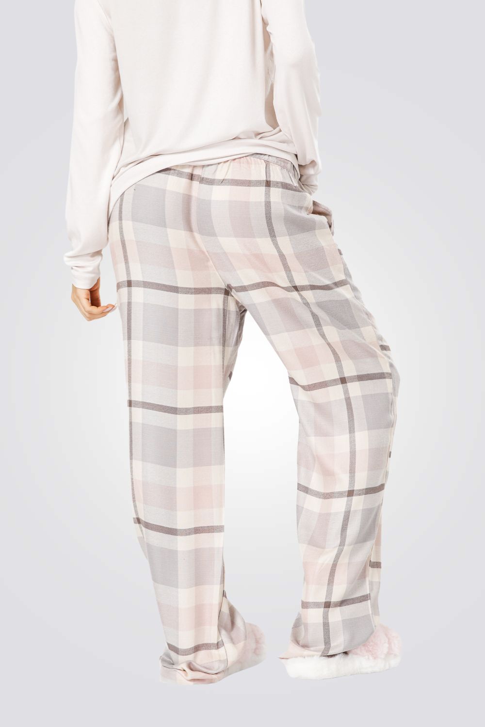 סט פיג’מה ריב משובצת