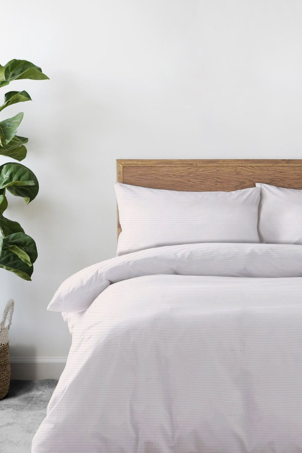 ציפה לשמיכה מיטה זוגית כותנה במבוק 200/220 ס"מ 