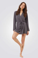 חלוק בית MODY SPE בצבע אפור כהה