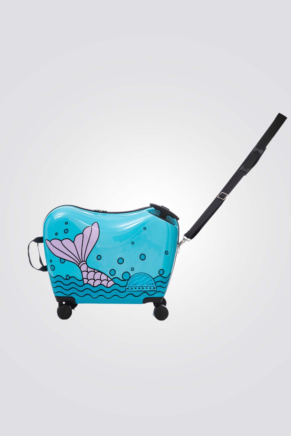 מזוודת ילדים בצבע כחול בת הים 20" | מרשמלו 