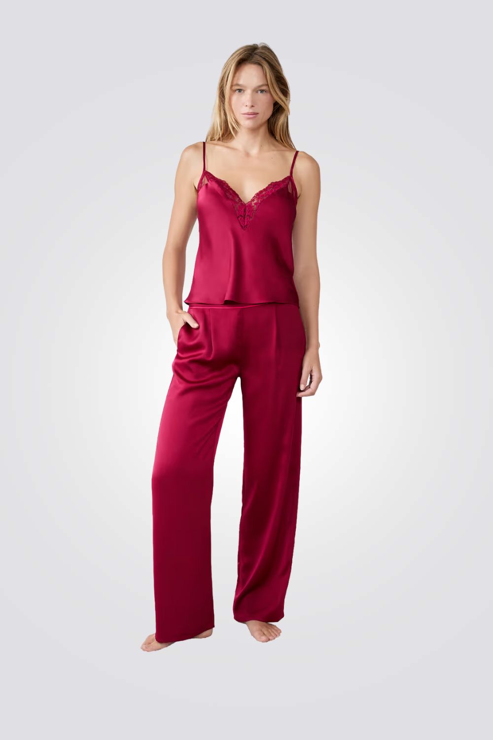 מכנסי פיג’מה סאטן ERIKE לנשים | איתם