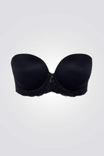 חזיית סטרפלס עם ברזלים בשילוב תחרה