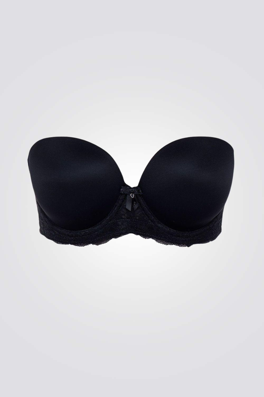 חזיית סטרפלס עם ברזלים בשילוב תחרה