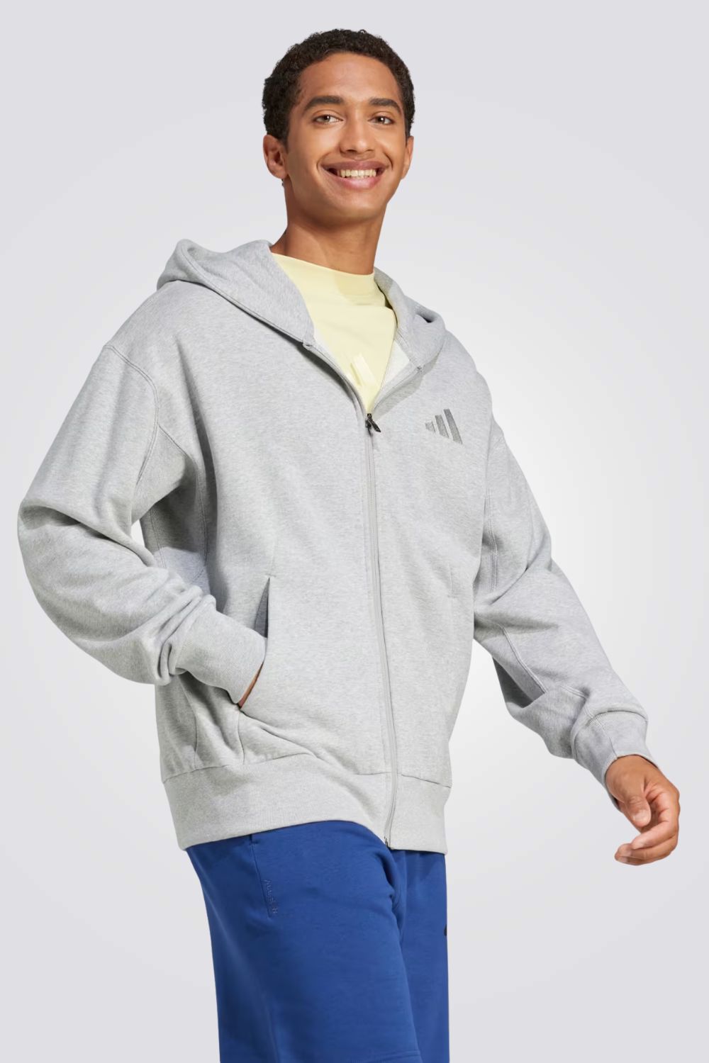 סווטשירט לגברים בצבע אפור