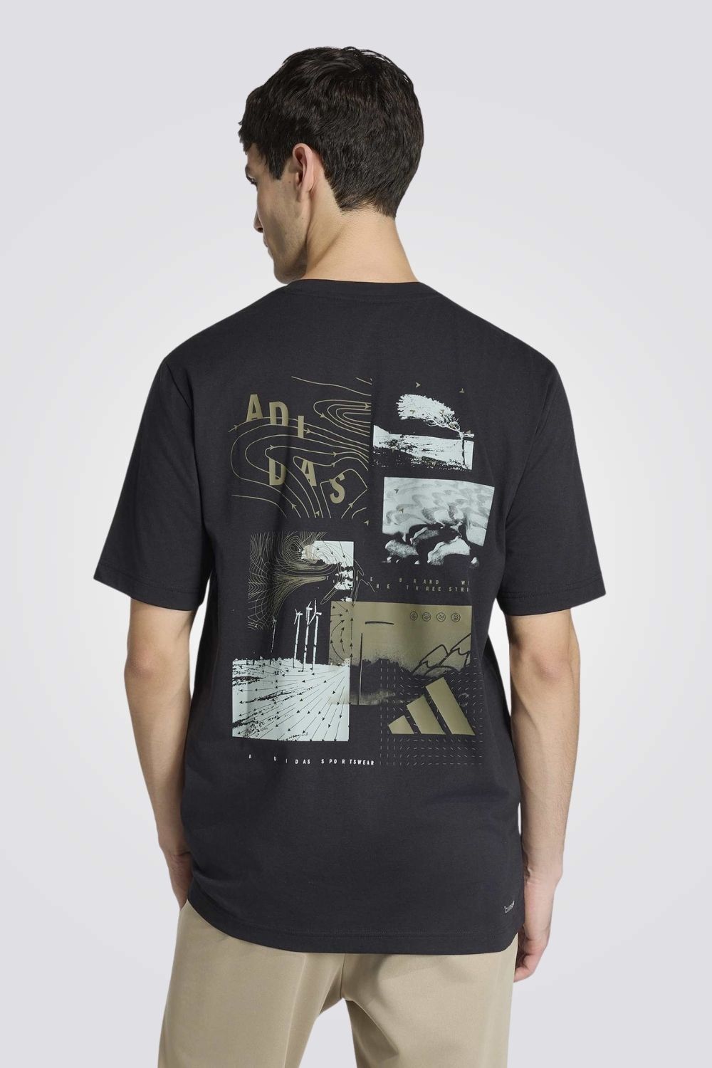 טישירט קצרה עם הדפס לגברים | אדידס