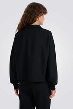 סווטשירט עם חצי רוכסן ובגזרה רחבה לנשים | 4F