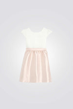שמלה אלגנטית לילדות בצבע לבן וורוד