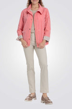 מעיל פארקה בצבע קורל