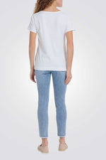 מכנסי ג'ינס 7/8 עם פנינים