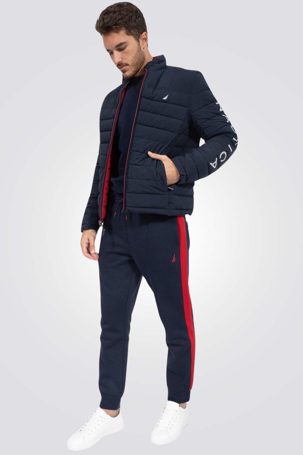 מכנסי טרנינג STRIPE נייבי