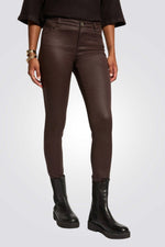 מכנסיים צמודים בגימור דמוי עור מחוספס | מורגן