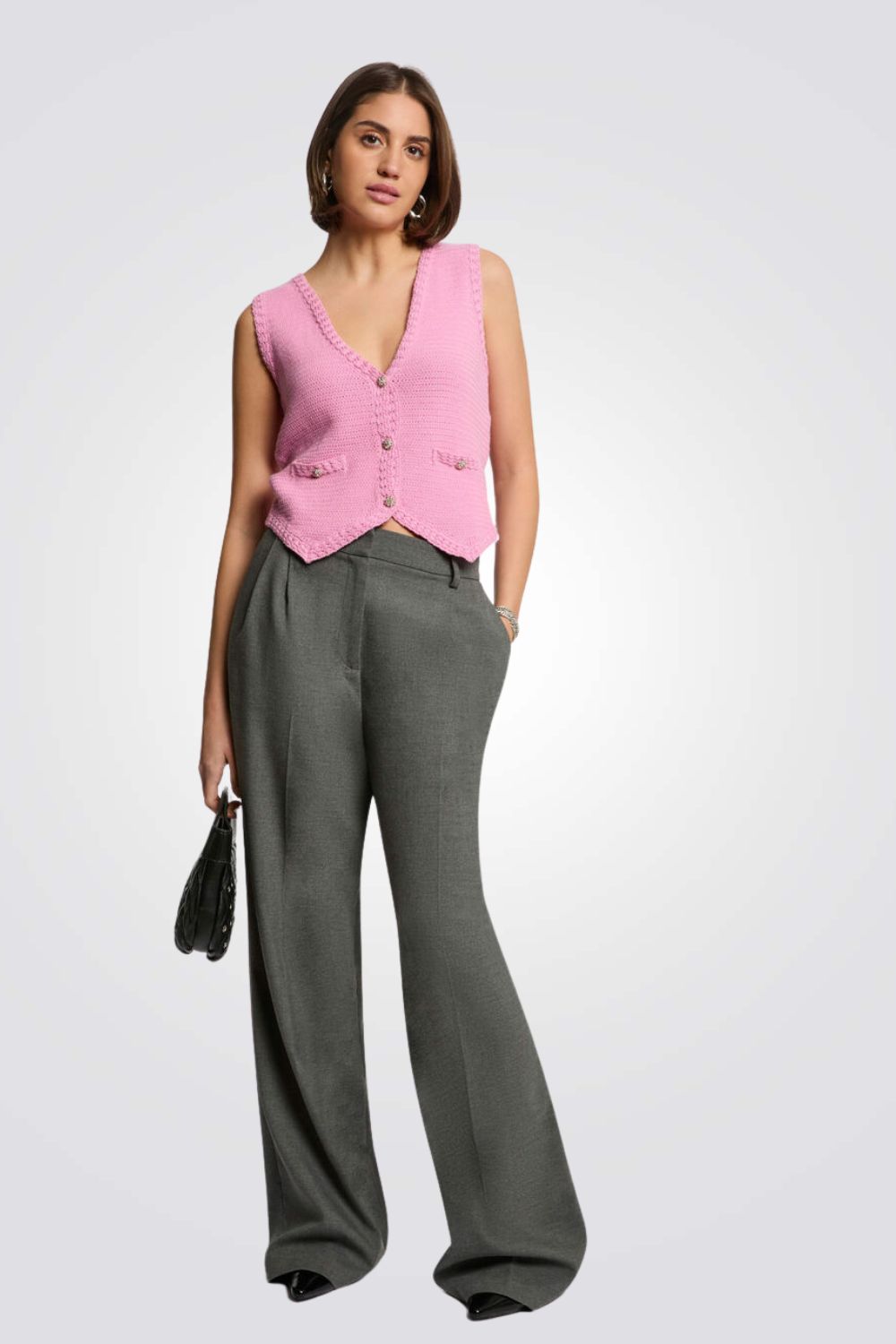 ווסט סריג בצבע ורוד