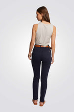 מכנסיים ארוכים סקיני בצבע נייבי