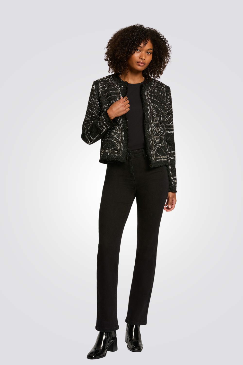 ג'ינס לנשים בצבע שחור | מורגן