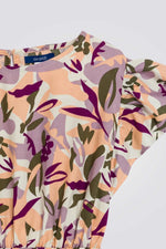 שמלה פרחונית קצרה לבנות 