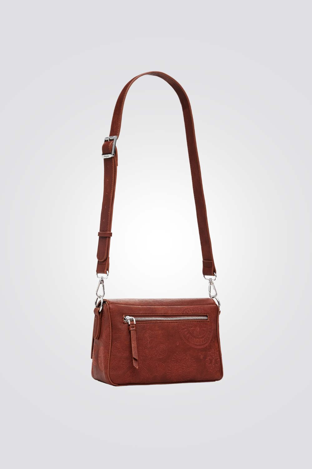 תיק כתף עם טקסטורה פרחונית | דזיגוואל 