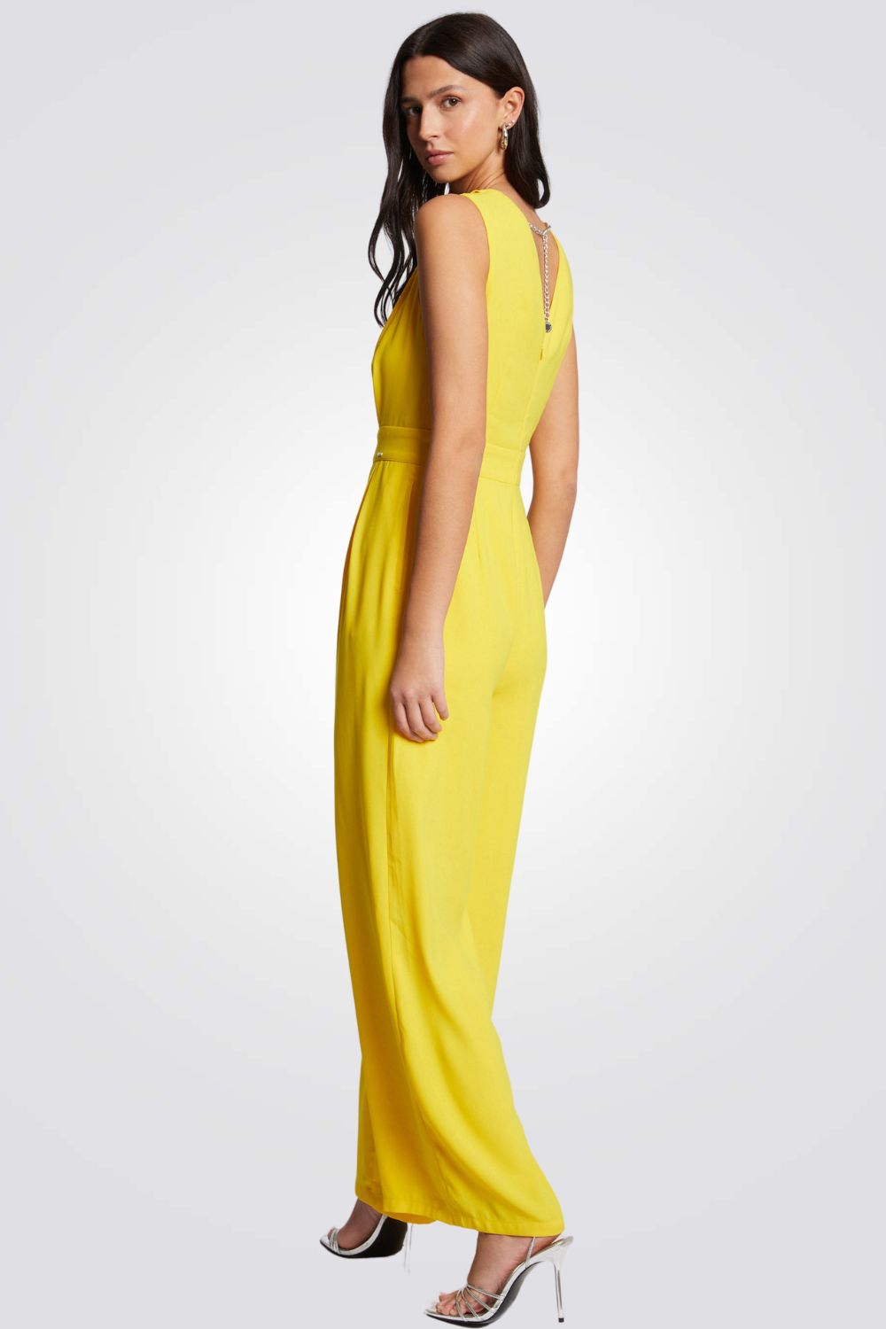 אוברול ארוך Wide Leg בצבע צהוב