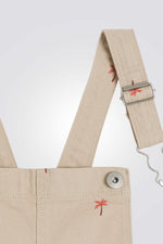 אוברול בד בצבע בז' לילדות