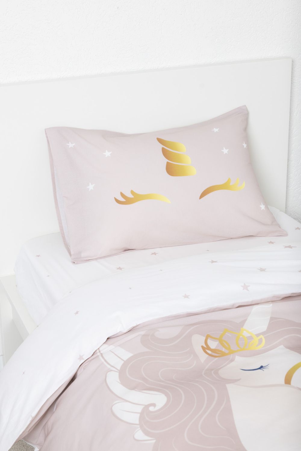 סט מצעים יחיד 90/200 דגם GOLD UNICORN