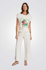 טישירט בצבע לבן הדפס Paradise