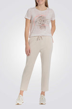 טישירט הדפס בחזית דיטיילס מטאלי