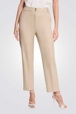 מכנס ארוך גזרה ישרה בצבע בז'