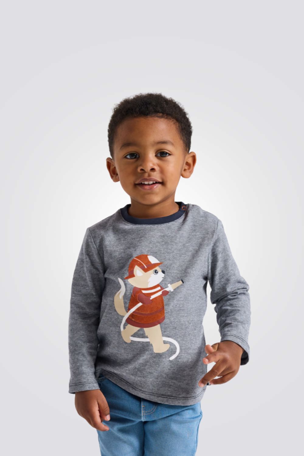 טישירט ארוכה לתינוקות עם הדפס פסים | אובייבי 