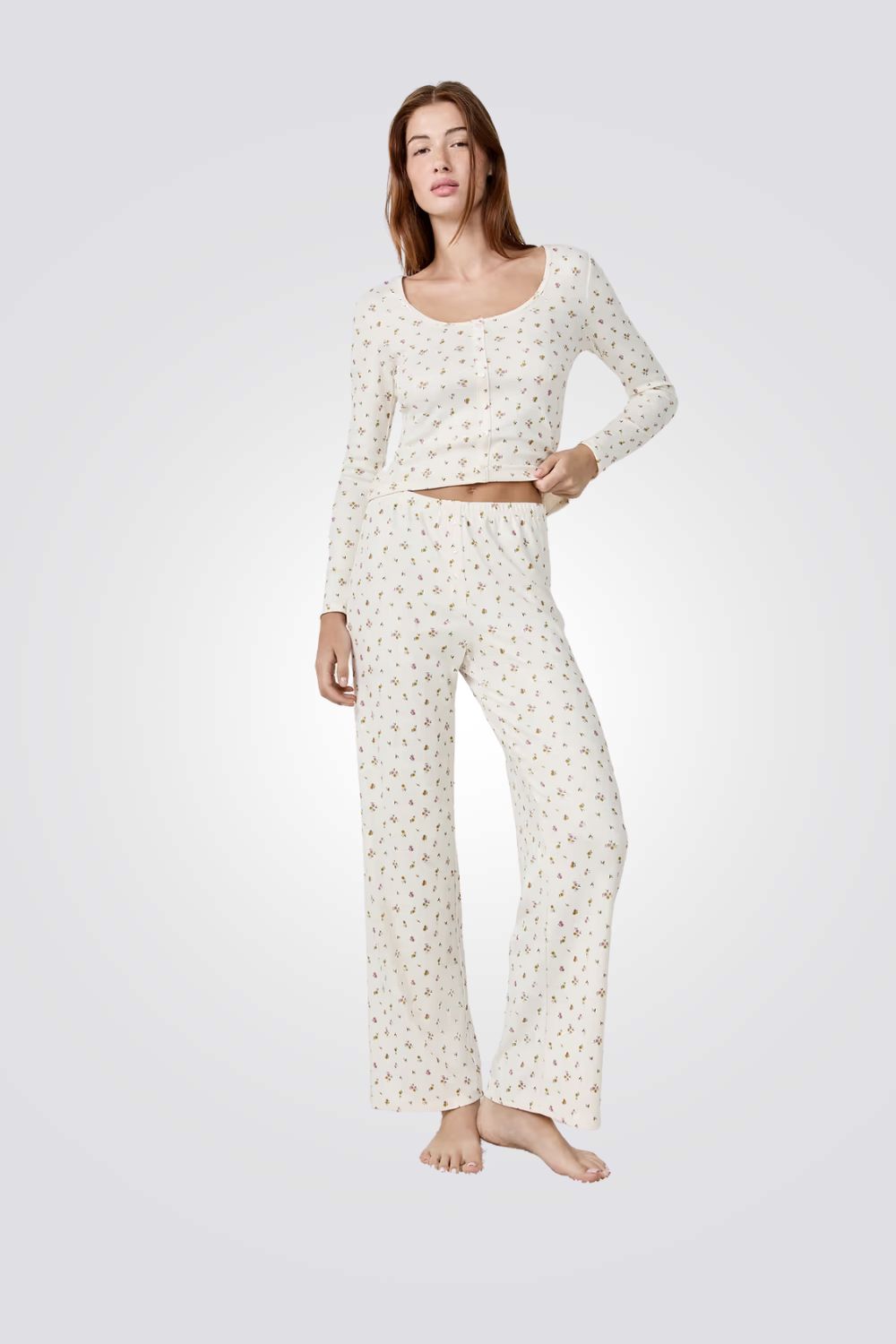 מכנסי פיג'מה פרחוניים BETHANY לנשים | איתם