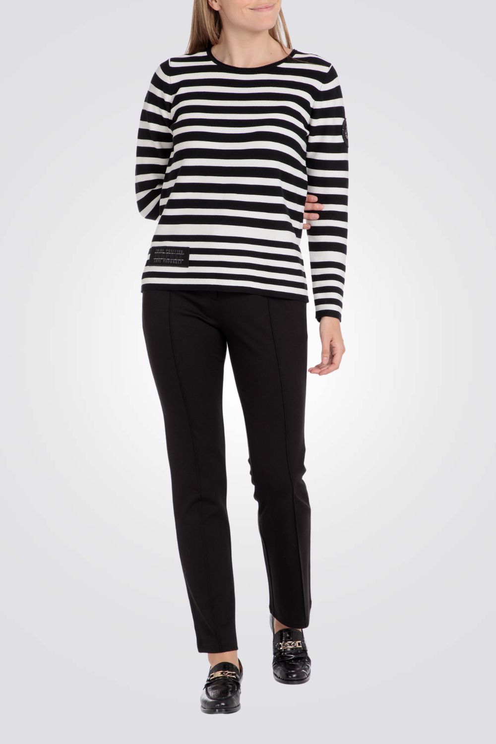 סריג פסים שרוולים ארוכים