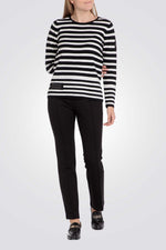 סריג פסים שרוולים ארוכים