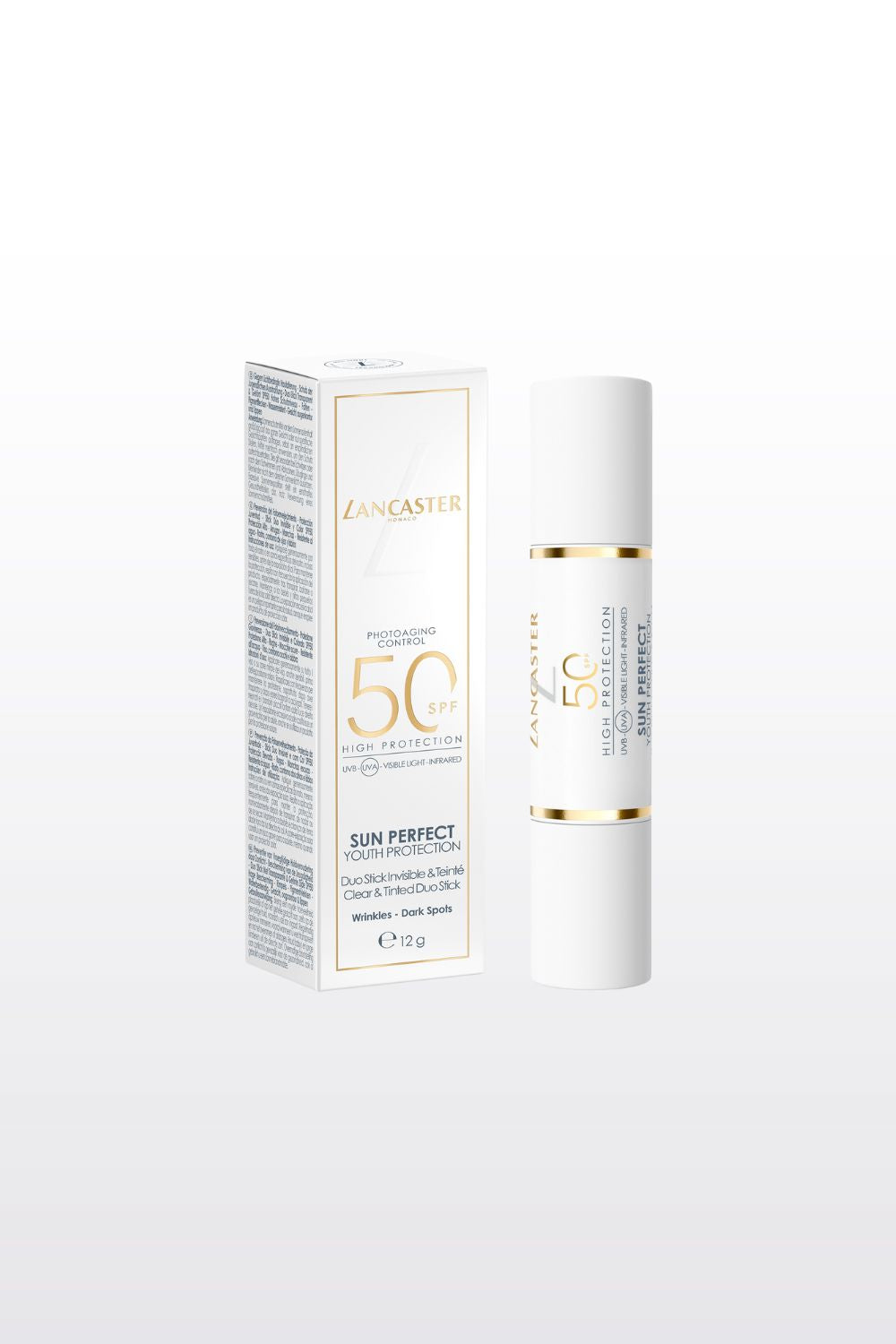 סטיק דו צדדי שקוף עם גוון 50 SPF | לנקסטר 