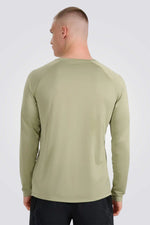 טישירט ארוכה חלקה עם אלמנטים מחזירי אור לגברים | 4F