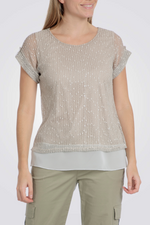 חולצת רשת פאייטים