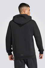 סווטשירט אימון עם קפוצ'ון לגברים בצבע שחור 