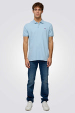 חולצת פולו בצבע תכלת עם לוגו | צ'מפיון 