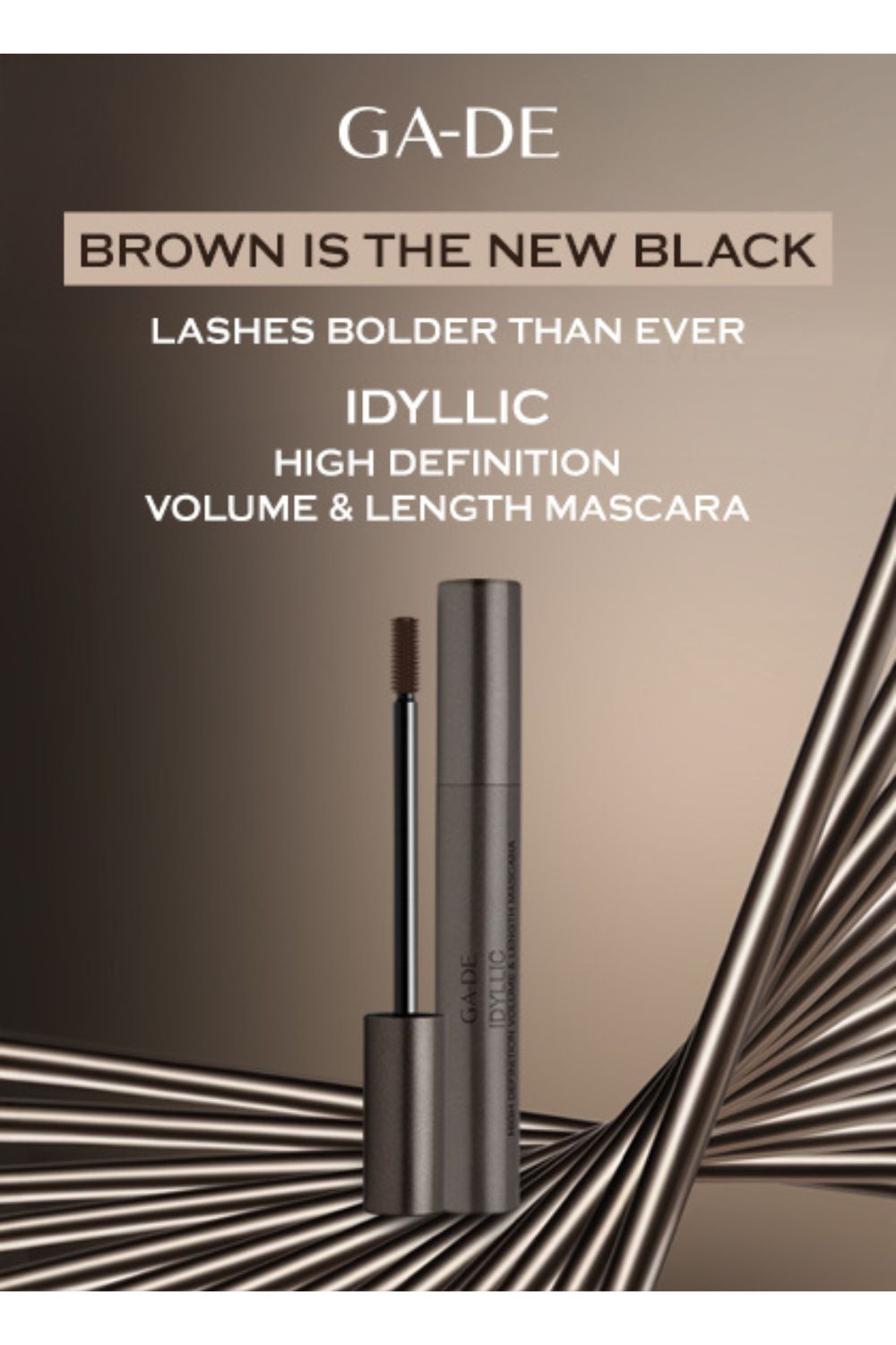 מסקרה חומה לריסים עבים וארוכים IDYLLIC