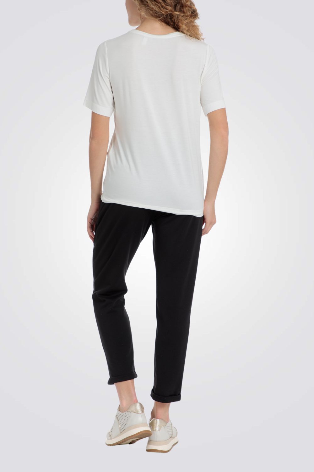 מכנסי נוחות 7/8 בצבע שחור