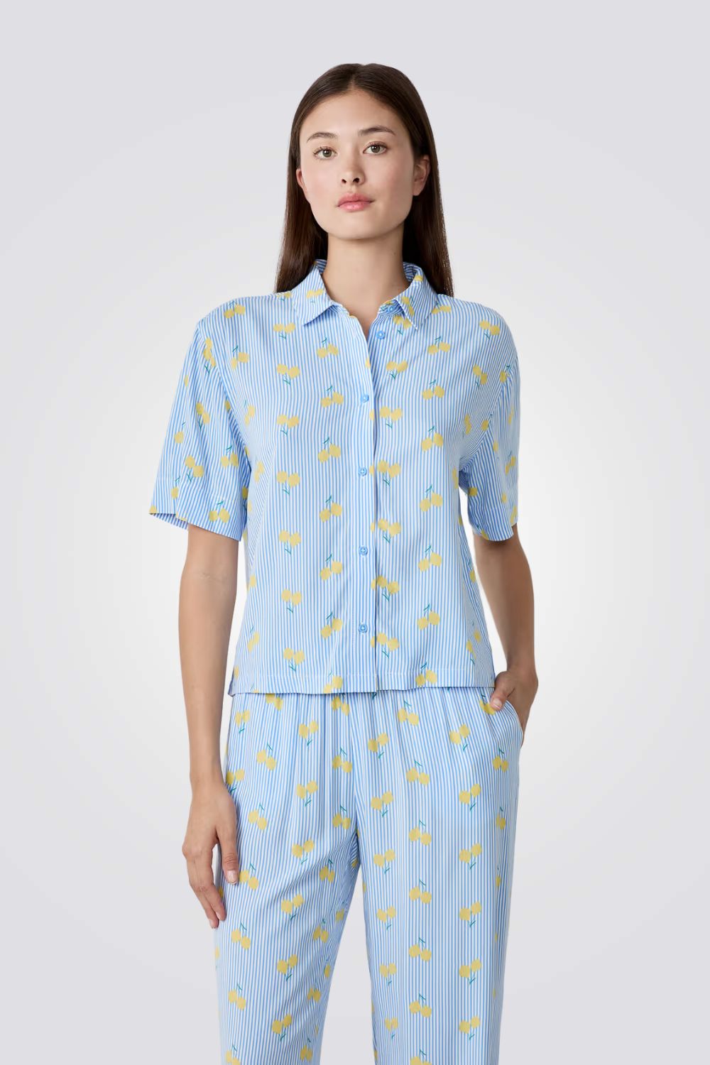 חולצת פיג'מה עם הדפס לימונים | איתם